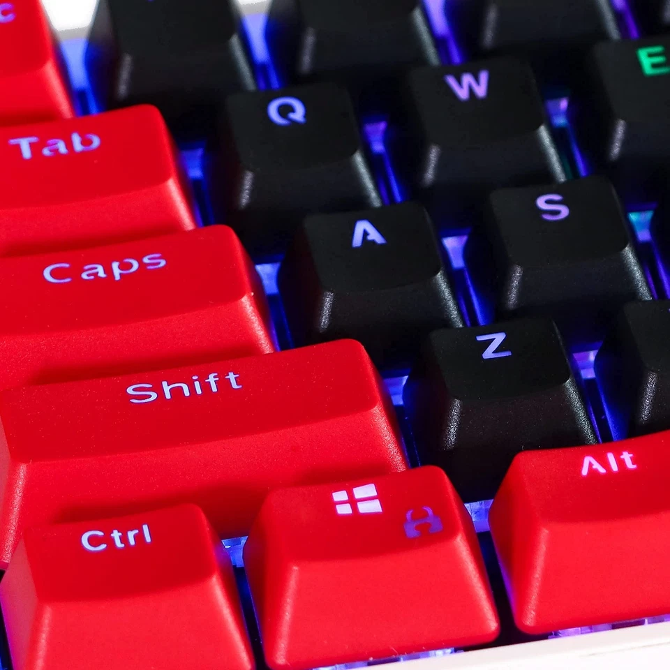 GTSP Red and Black Keycaps 60% Percent PBT Key Cap Set with 6.25U Space Key f... - Image 4 of 4