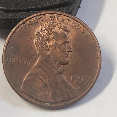 レア　クローズAM 1999 年D リンカーン1Cペニー ミントマークD 1999, Lincoln Memorial Penny, CLOSE AM, with D mint mark