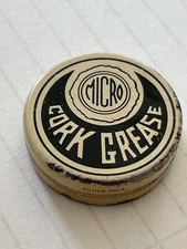 Vintage Ellisco Micro Cork Grease Tin Used on Woodwind Musical Instruments F2
