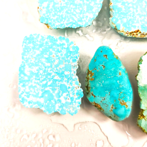 GS834 NATURAL Kingman rough turquoise nuggets 120.9gr (non-stabilized) - Picture 9 of 10