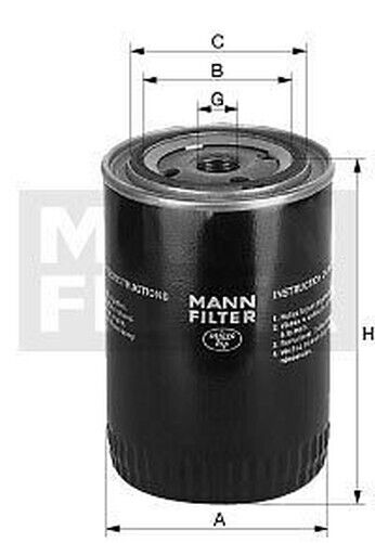 Oil Filter Mann Filter For: Ammann, Bomag, Deutz Ag (Engines),