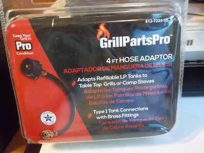 Brinkmann GrillpartsPro 4 Ft Hose Adaptor 812-7225-S2 New In Original Packaging