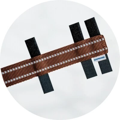 HERM SPRENGER / LUVMYDOG WORLDWIDE Herm Sprenger Brown Reflective Nylon Prong Pinch Collar Cover 3.0-3.2mm Collars