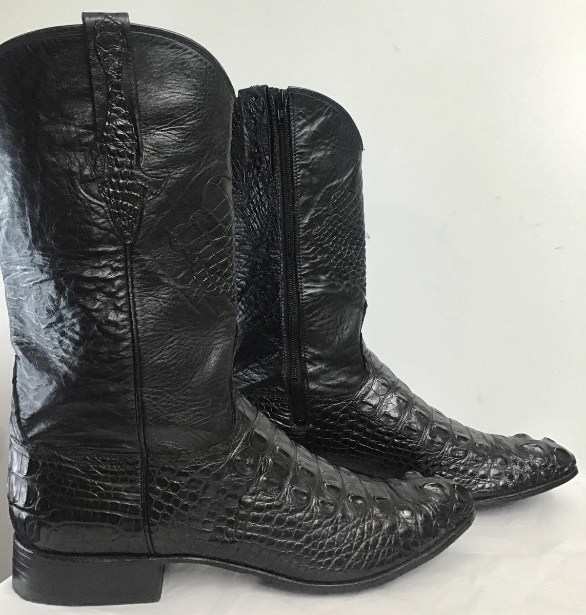 Lucchese black best sale gator