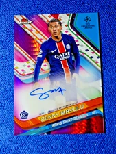 2024-25 Topps Finest UEFA Senny Mayulu RC Rookie Auto Pink Prism Refractor /125