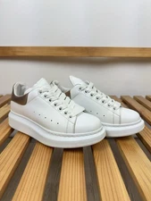 Alexander McQueen Low Top Oversized White Sneakers Size 37