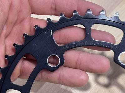 OLDSCHOOL SUPER DURALUMIN 44t CHAINRING OG BLACK NICE BMX