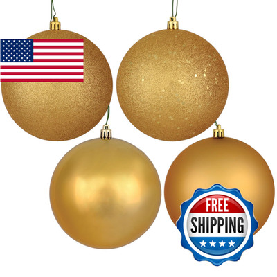 Vickerman 6 Copper/Gold 4 Finish Ball Orn 4/Box