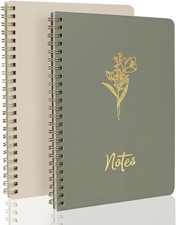 2 Pack Aesthetic Spiral Notebooks College Ruled Prayer Bible Journals for Women