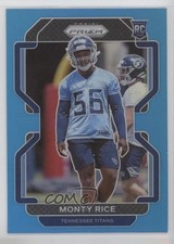 2021 Panini Prizm Rookie Light Blue Prizm Monty Rice #420 05mq