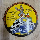 CHEVROLET BUNNY 29 X 29 INCHES PORCELAIN ENAMEL SIGN