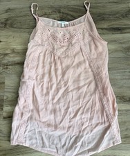 Maurices Tank Top Womens Size Medium M Light Pink Crochet Lace Boho Summer