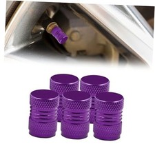 5PCS Tire Valve Stem Caps, Air Caps Cover, Aluminum Alloy Wheel Valve Purple