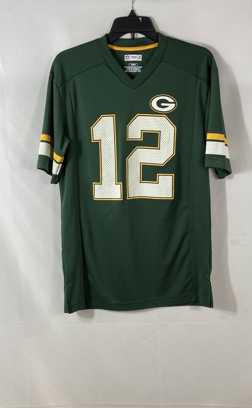 NFL Team Apparel Men's Green Bay Packers Aaron Rodgers #12 Jersey Green Sz M
