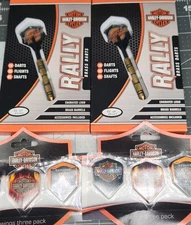 Set Of 2 Harley Davidson Rally Brass Darts- Set Of 2 Harley Davidson Dart Wings