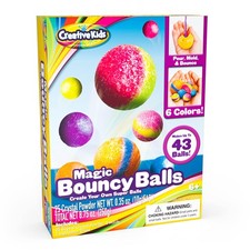 Bouncy Balls - DIY STEM Toys - Science Kit for - 25 Multicolor Bags  5 Molds...