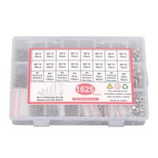 1625-Piece Metric Screw Set, M2 M3 M4 M5 304 Stainless Steel Bolts and Nuts