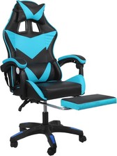 Gaming Chair Swivel Recliner Racing Office PC Video Game Chair with Footrest