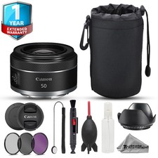 Canon RF 50mm f/1.8 STM Lens - 10pc Advanced Bundle  1 Yr Warranty