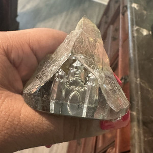 Clear Quartz Crystal Mountain with Castle Inside