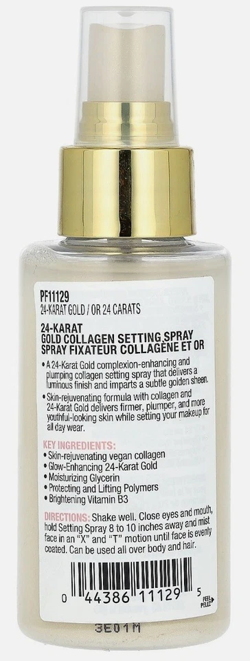 10 Pack 24-Karat Gold Collagen Setting Spray, 3.4 fl oz (100 ml) New Sealed Lot - Image 2 of 2