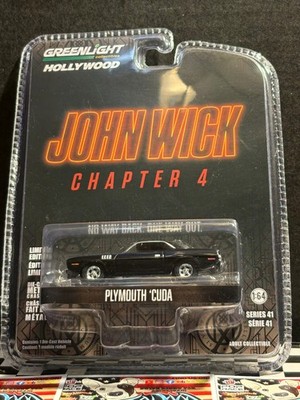 GREENLIGHT 1 64 Plymouth Cuda 1971 John Wick Chapter 4 for sale