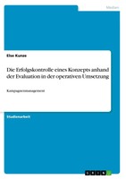 Else Kunze | Die Erfolgskontrolle Eines Konzepts Anhand Der Evaluation In Der...