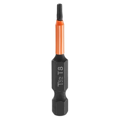 T8 Torx Head Screwdriver Bit 2'' Long 1/4'' Hex Shank Magnetic Screw Driver