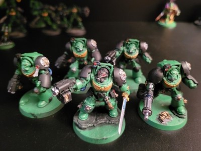 Warhammer 40k Space Marines Salamanders Terminatoren Squad Bemalt