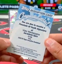 2026 Topps Inception  Victor Wembanyama Fountain of Youth Redemption Auto