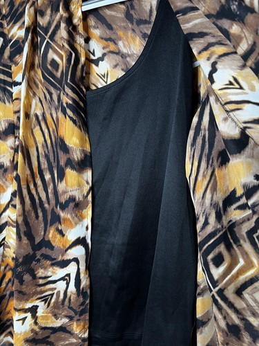 Notations Jacke Damen 2X braun Animal Print transparent vorne offen Kimono Cardigan - Bild 7 von 12