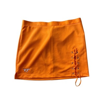 VT Orange Lace Up Mini Skirt VT Cheer Dance Sporty Y2K Size L