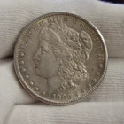 1880 S US Morgan Silver Dollar $1 AU (Cleaned, Retoned)