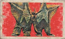 Kaiju Monster Bat Wing Astronaut Space Menko Card 1973 #84 Japanese Vintage