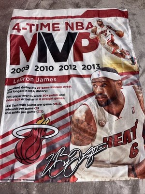 4 Times NBA MVP LeBron James Flag 2009 2010 2012 2013