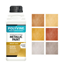 Polyvine Acrylic Metallic Paint - All Colours and Sizes