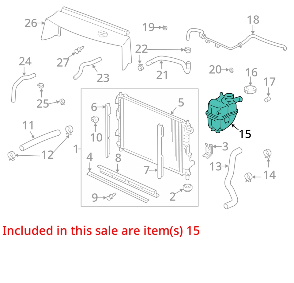 Botella tanque expansión desbordamiento refrigerante radiador Saturn Vue 2002-2007 WGVF7 Foto 3 de 4