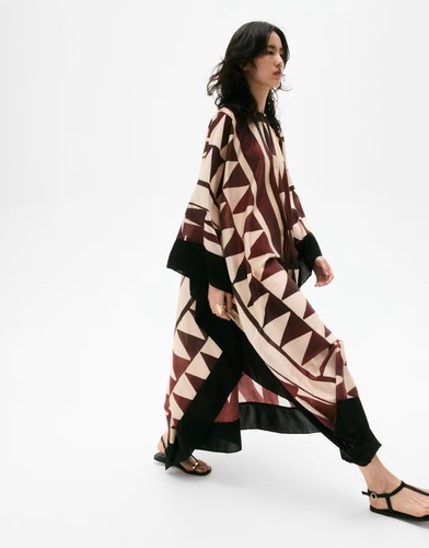 NWT H&M Oversized Kaftan Dress With Billowy Sleeves Size XS/S - Picture 2 of 11