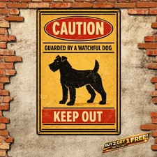Schnauzer Protected Property Metal Sign 8x12 Dog Lover Art