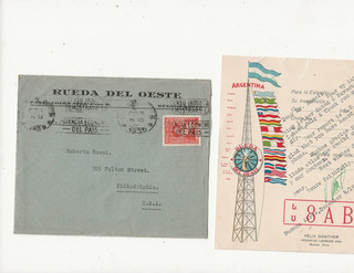 1935 LU8AB Buenos Aires Argentina QSL radio postcard Envelope