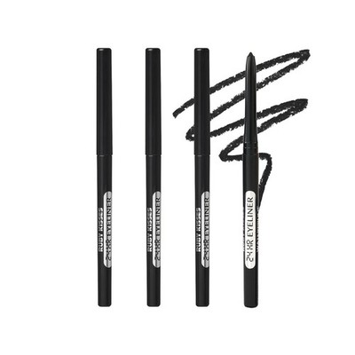 Ruby Kisses Pencil Eyeliner, Retractable 4 Count (Pack of 1), Very Black 