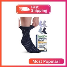 Pembrook Ankle Diabetic Socks for Women  Men - 4 Pairs Bamboo Viscose Smooth To