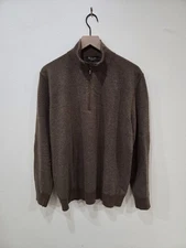 Loro Piana Cashmere Roadster Pull Sweater Brown Men's Size EU 54 US XL