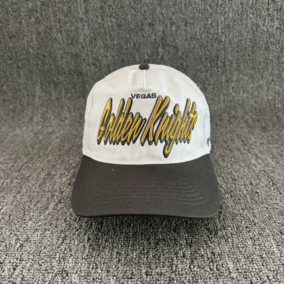 '47 Brand Vegas Golden Knights Snapback Hat White Black OSFA NHL Cap
