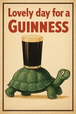 Guinness Beer Strength Vintage Poster Print Metal Sign 12x8in Old m