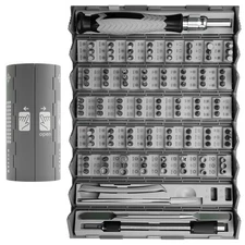 126Piece Precision Electronics Repair Kit with Roll Case Magnetic Bit Driver Set