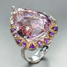 Jewellery 38 ct+ Natural Ametrine Ring 925 Sterling Silver Size 8 /R465030