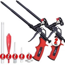 Mega Professional Expanding Foam Spray Gun (2 Insulation Guns + 18 Extenders)...
