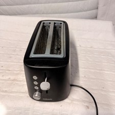 Cookworks Brushed Stainless Steel 4 Slice Long Slot Toaster T3206BE 1550W