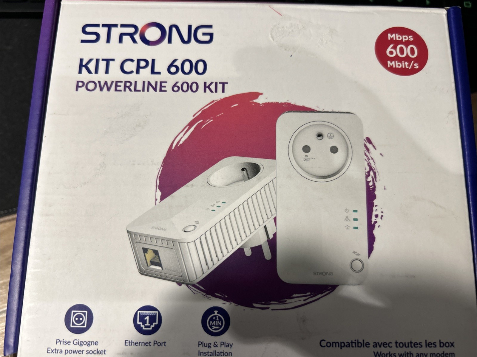 Kit CPL 600 Mbps Duo Prises pour Connecter la Smart TV du Salon